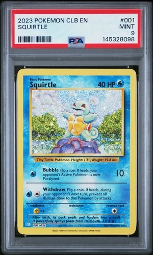 2023 POKEMON CLB-CLASSIC BLASTOISE & SUICUNE EX DECK #001 SQUIRTLE PSA 9