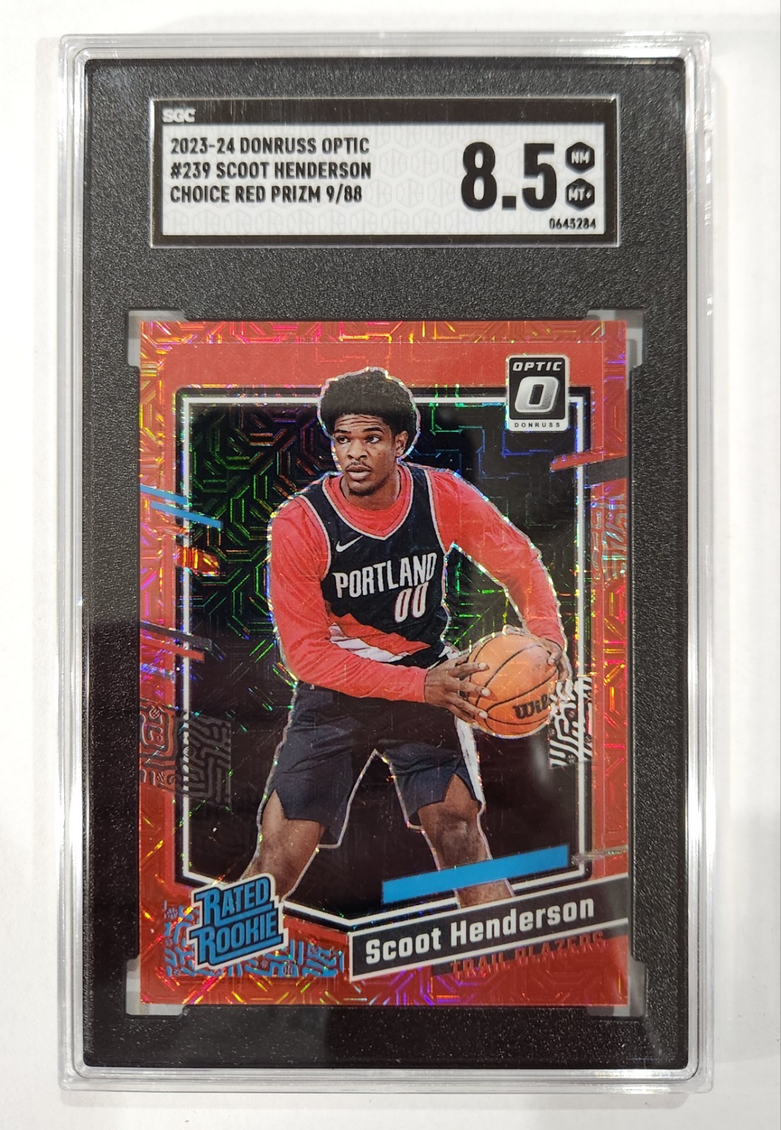 2023-24 Panini Donruss Optic the Rookies Scoot Henderson Red Choice /88