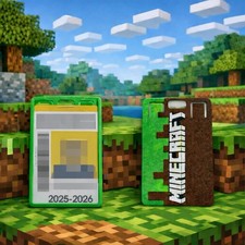 Minecraft-Themed ID Badge Holder / Lanyard Tag. Great For Gamers. FREE SHIPPING