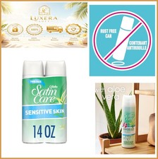 Shaving Gel for Women Sensitive Skin Aloe Vera 2 Count 14 Ounce Razor Glide