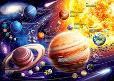 Solar System Space Kids Jigsaw Puzzles - 100 Piece Science Educational Toys for