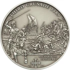 2010 Niue Third Crusade 1189 ~  25 g Antique Sterling Silver Coin in Capsule