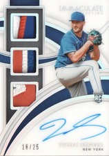 2022 Immaculate Collection Triple Memorabilia Silver Thomas Szapucki Auto 18/25