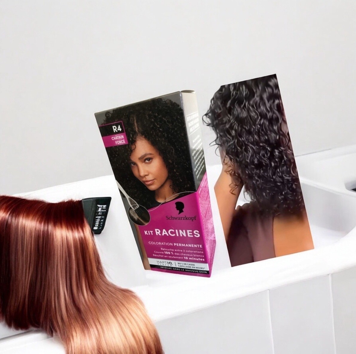 Coloration R 4 Châtain Foncé Schwarzkopf Lot de 2 Kit Racines Teinture Cheveux Permanente