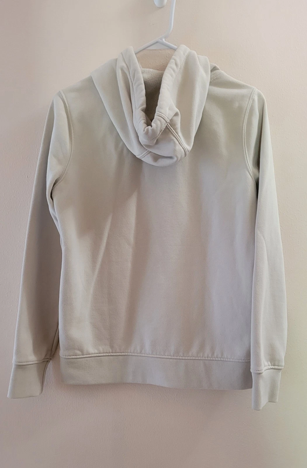 OFF WHITE Carhartt Felpa Donna con Cappuccio Crema Antipioggia Vestibilità Relaxed Taglia XS