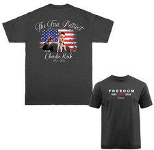 Charlie Kirk True Patriot Memorial US Flag T-shirt