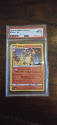 Charizard 001/015 McDonald's 2024 Promo PSA 8