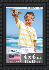 4X6 Picture Frame Set of 1 Photo Frames for 4X6 Pictures Wall Gallery Black 4X6