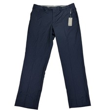 Michael Kors Mens Malone Classic Fit Pinstripe Stretch Suit Pants Navy 38x32