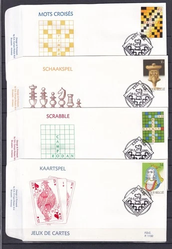 [LG79383] Belgium N°2592/2595FDC First Day Cover COB € 12,00 SUPERB