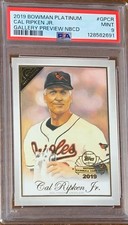 2019 Bowman Platinum #GP-CR Cal Ripken Gallery Preview PSA 9 Pop 1 one higher