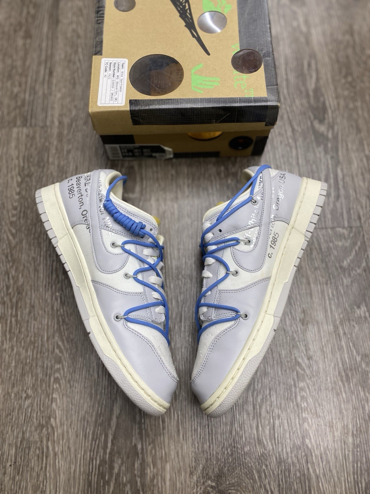 OFF WHITE X NIKE Taglia 12 Nike Off White x Dunk Low Lotto 10 di 50