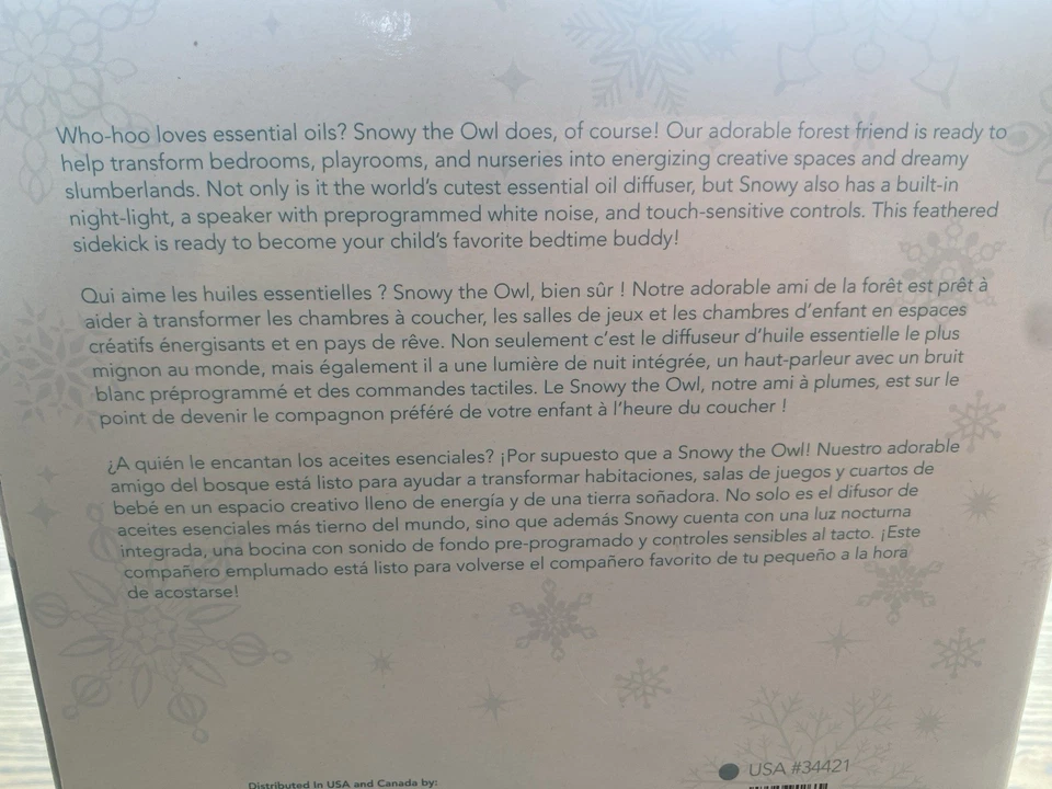 Rare NEW YOUNG LIVING SNOWY THE OWL DIFFUSER - LIMITED HOLIDAY EDITION - Image 4 of 4