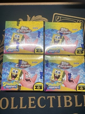 2025 Topps Chrome Spongebob 25th Anniversary Sealed Hobby Box Neu Sealed Display