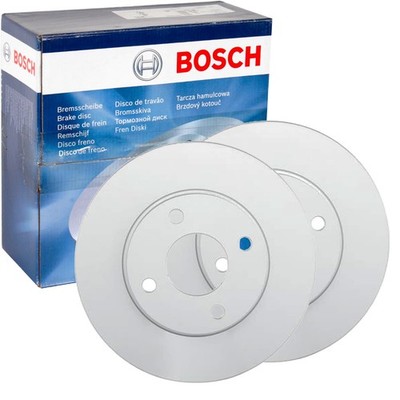 2X BOSCH BREMSSCHEIBEN Ø258mm VORNE PASSEND FÜR FORD COURIER FIESTA FOCUS