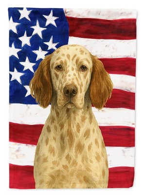 Caroline's Treasures Liver Belton English Setter American Garden Flag