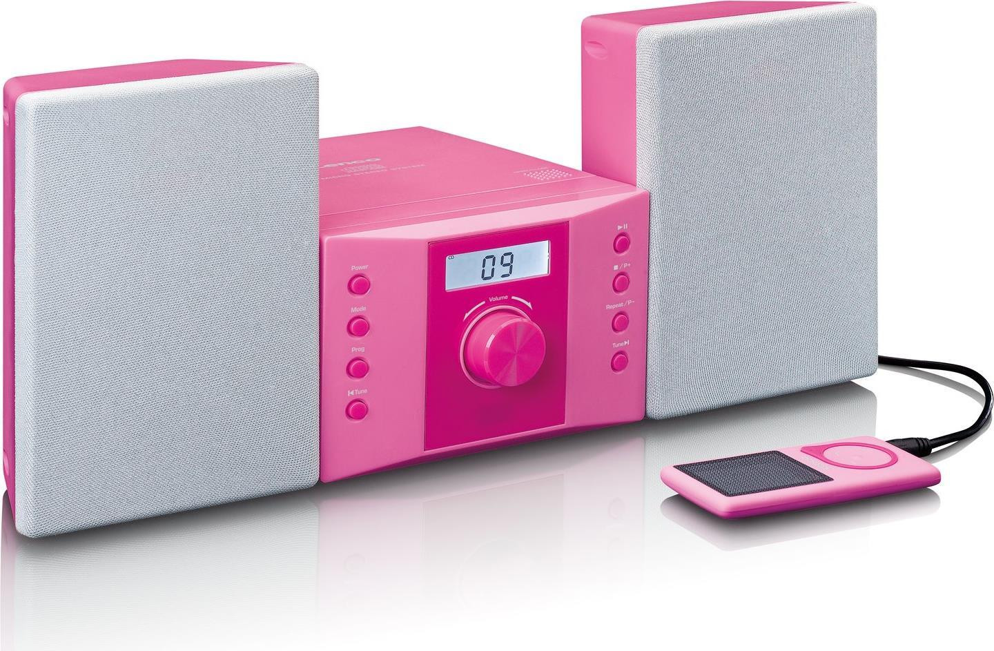 Lenco MC-013PK Impianto Hi-Fi Compatto Rosa | Qualità e Robustezza - 1