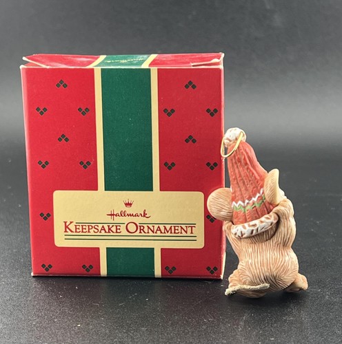 Vintage Hallmark Merry Mouse Ornament 1985 Keepsake Christmas Boxed Retro Decor - Picture 4 of 6