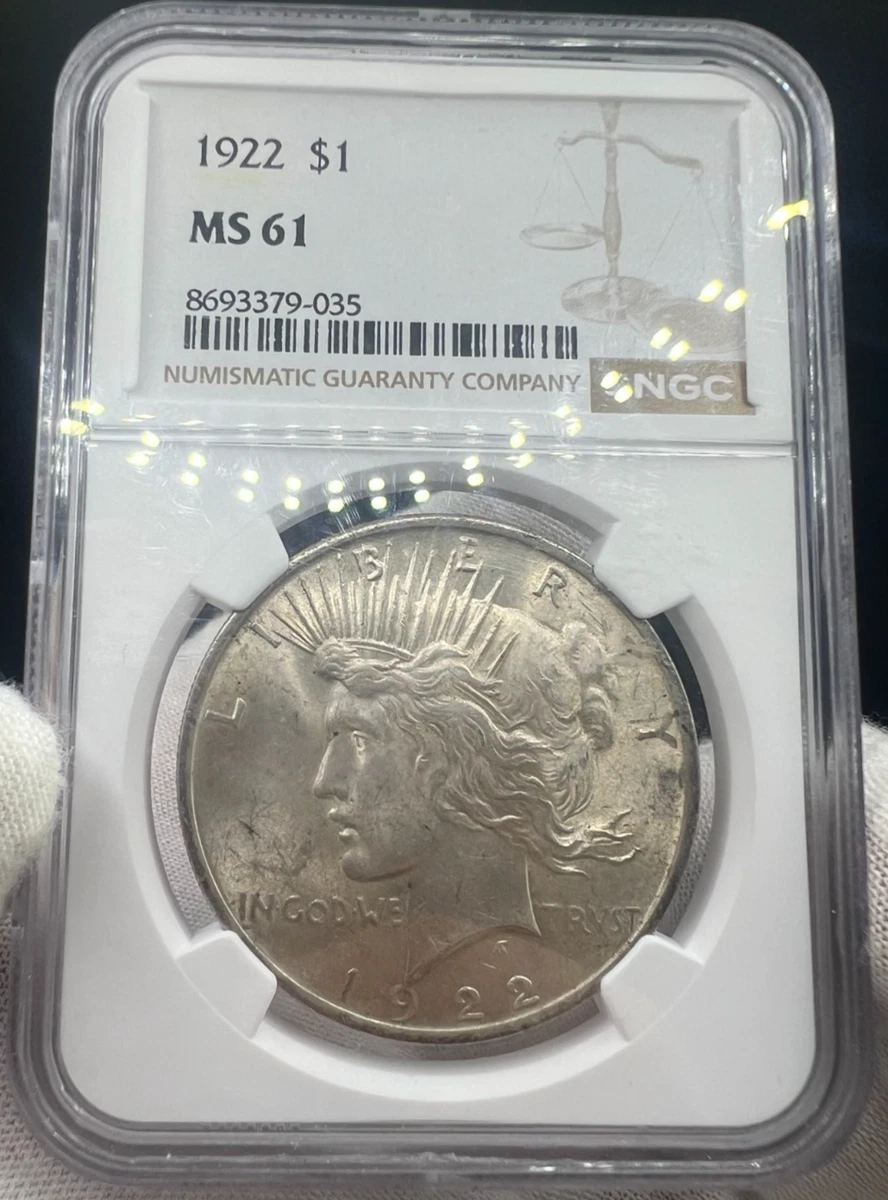 MS 61 Graded 1922 Year Peace Dollars (1921-1935) for sale | eBay