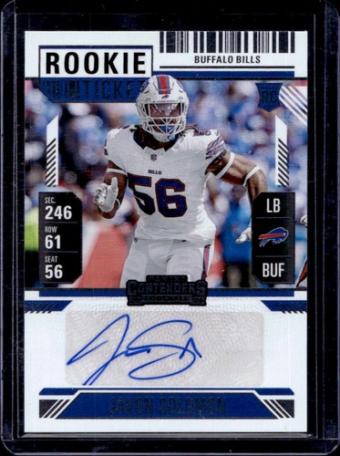 2024 Contenders Javon Solomon Rookie Ticket Auto RC Rookie #211 Bills
