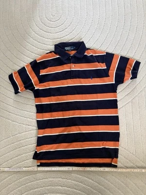 Polo Ralph Lauren Herren Poloshirt M navy/orange/weiß gestreift Baumwolle - Bild 1 von 4
