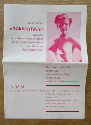 Alte Werbe Broschüre für Büstenhalter und Damenunterwasche ca. 1950 / 1960