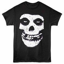 Misfits - Skull - Front Print Adult Short Sleeve Solid T-Shirt - Black