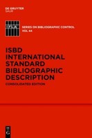 Isbd: International Standard Bibliographic Description Standing Committee Of The