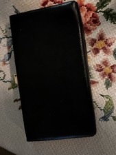 Vintage Black Leather Clutch Bag