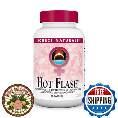 Source Naturals Hot Flash Non-GMO Soy Menopause Relief 45 Tablets