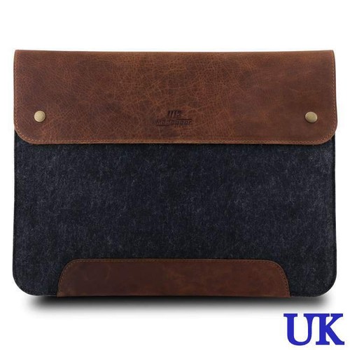 MegaGear LONDO Fine Leather and Fleece Sleeve Bag 15"-16" MacBook Pro / Air iPad - Afbeelding 1 van 8