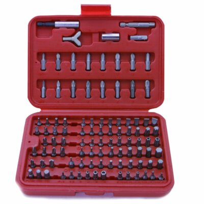 100 Stck. Allzweck CV Power Bit Set und Adapter inkl. Koffer Garage Werkzeug Zum Selbermachen Bohrer