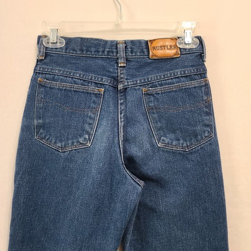 Vintage Rustler Boys Jeans Size 16 Reg Blue Denim - Picture 10 of 13