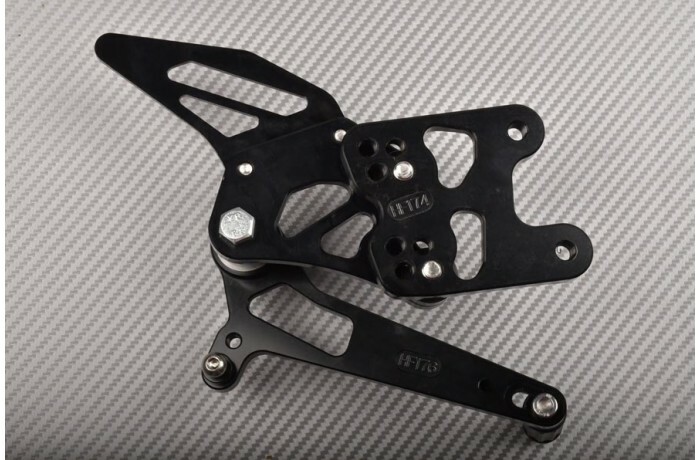 Commandes reculées usinées CNC de couleur verte pour platine de GSXR 1000 WVCL - 4