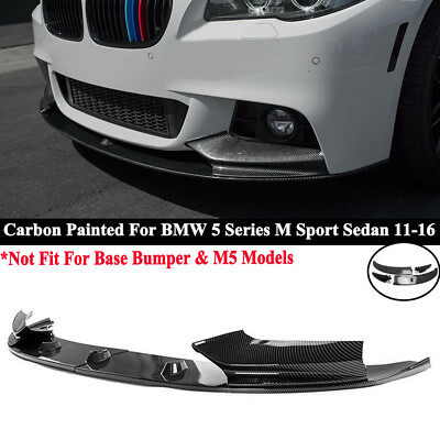 For BMW F10 5 Series M Sport 2011-2016 Carbon MP Style Front Bumper Splitter Lip