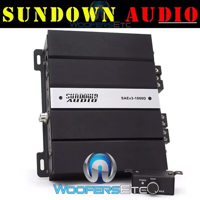 SUNDOWN AUDIO SAEv3-1000D MONOBLOCK 1000W RMS SUBWOOFERS BASS SPEAKERS AMPLIFIER