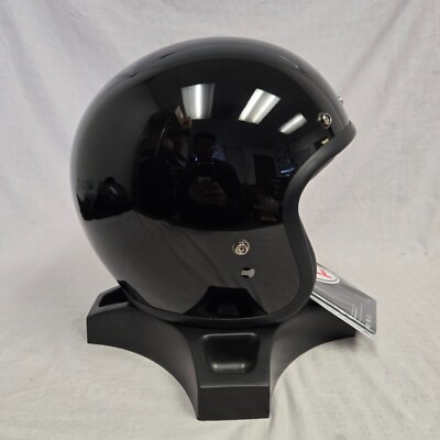 Bell Custom 500 Open Face Motorcycle Helmet Gloss Black Large *DISPLAY*
