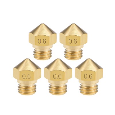 5pcs 0.6mm 3D Printer Nozzle for MK10 1.75mm Filament DIY