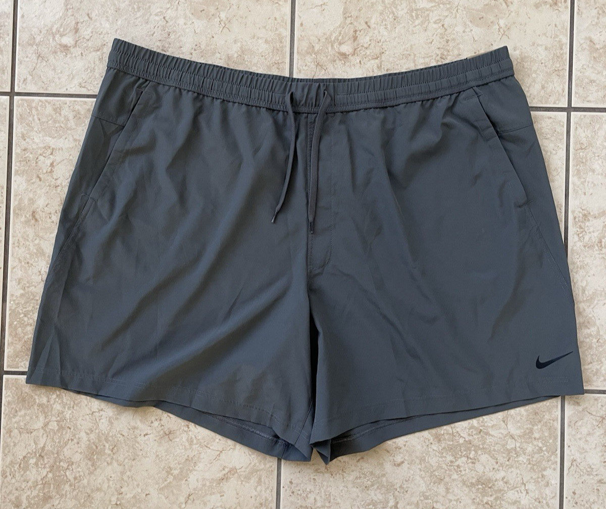Nike Training Men's Gray 4XL Running Athletic Shorts Ball Sports Dri-Fit Bottoms