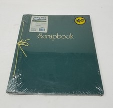 Vintage String Tied Green Scrapbook 12"x14" Photo Album Thompson Products NOS