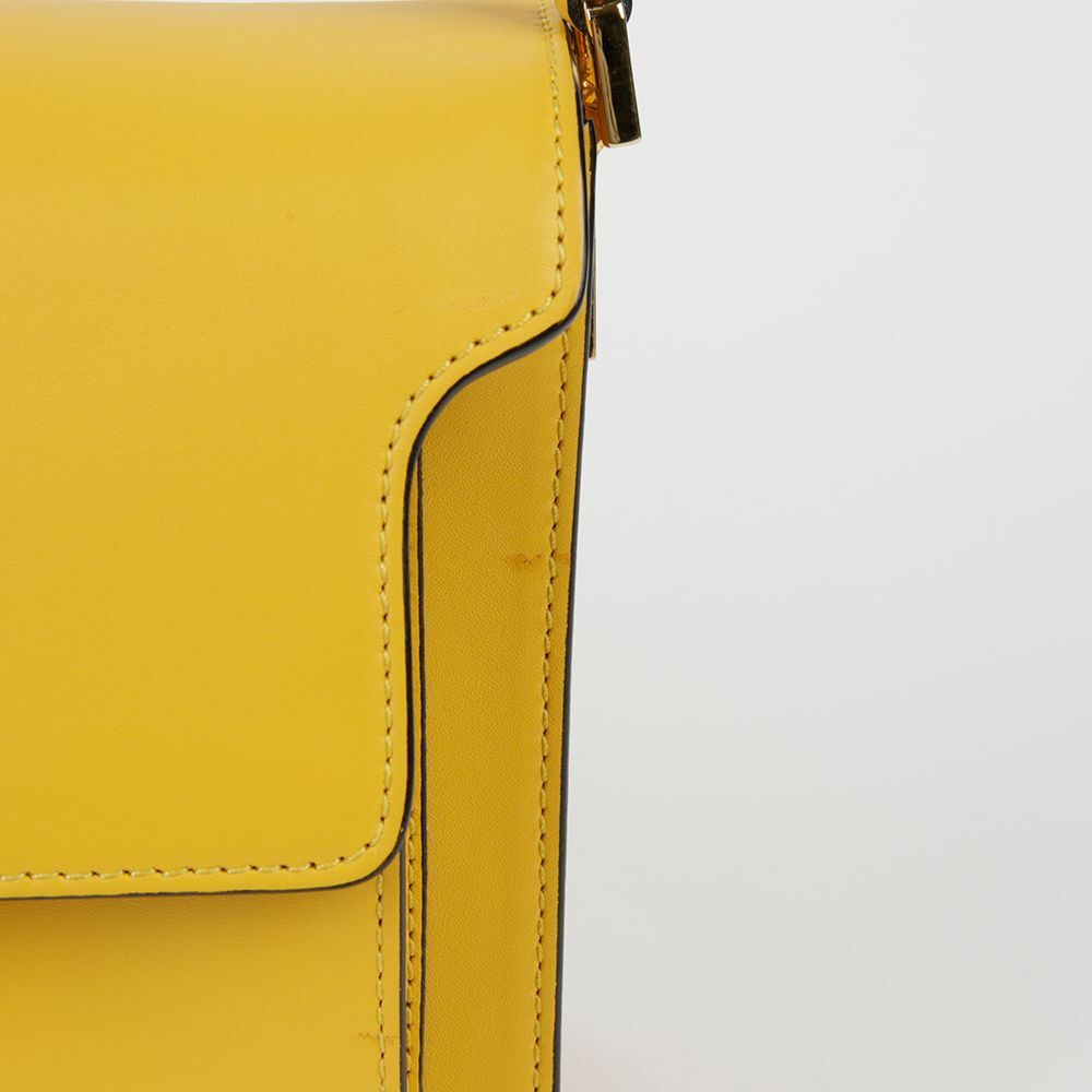Marni Yellow Leather Trunk Shoulder and Crossbody Bag 12345