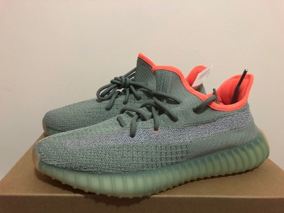 Adidas Yeezy 350 V2 Desert Sage Green Trainers Reflective