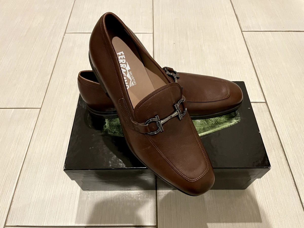 Salvatore Ferragamo Bit Loafer Brown US 9.5E eBay