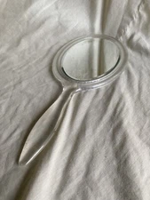 Vintage Lucite Beveled 14" Hand Mirror - 2-Sided - Fuller Brush Company