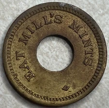Eat Mill's Mints Lucky Piece Chicago IL Slot Arcade Trade Game Token T4284