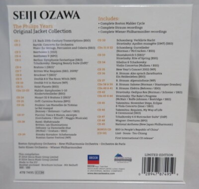 Seiji Ozawa The Philips Years Original Jacket Collection CD Seiji Ozawa The Philips Years Original Jacket Collection CD