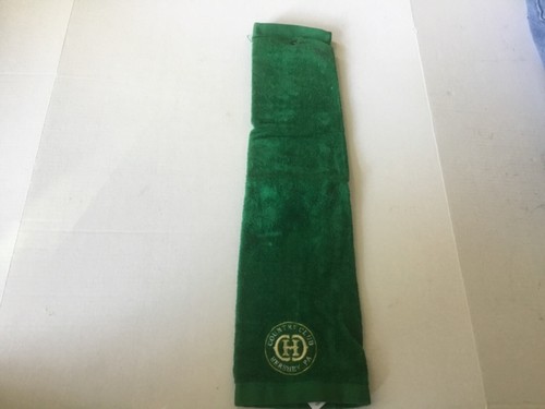COUNTRY CLUB HERSHEY PA Golf Towel Tri Fold Top Grommet GREEN - Picture 2 of 2