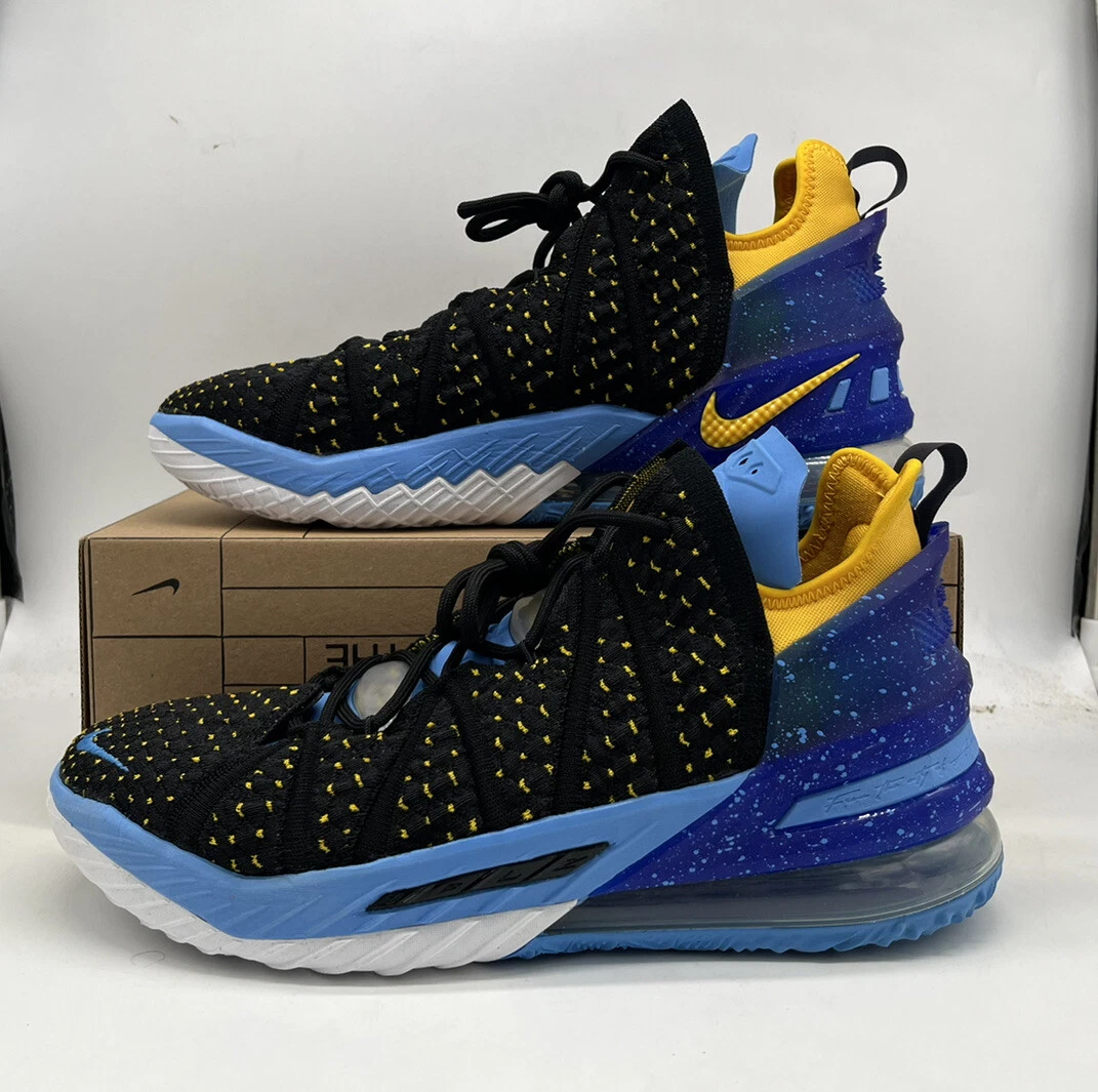 Lebron blue and yellow shoes sales
