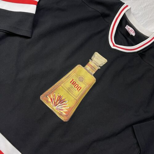 Vintage 1800 Tequila XL Hockey Jersey Promo Shirt Agave Embroidered Alcohol - Picture 2 of 7