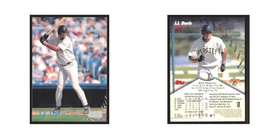 1998 Stadium Club J.J. Davis Pirates #383 - Image 3 of 3